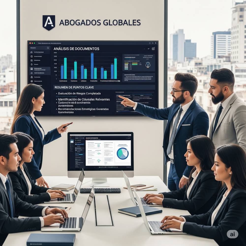 Equipo profesional trabajando en un entorno moderno